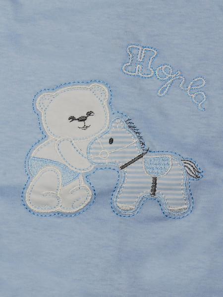 Romper hopla cotton pony. Colour light blue, size 1-3 months 2