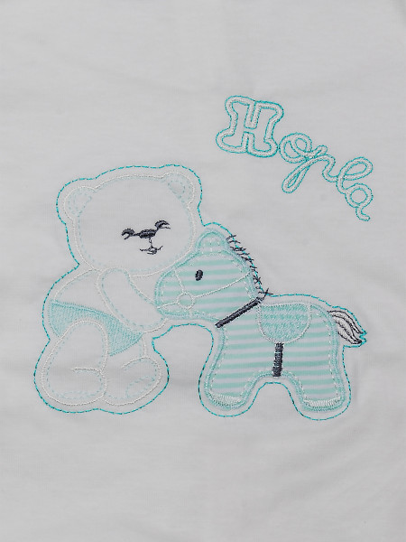 Romper hopla creamy white pony. Colour green, size 1-3 months 2