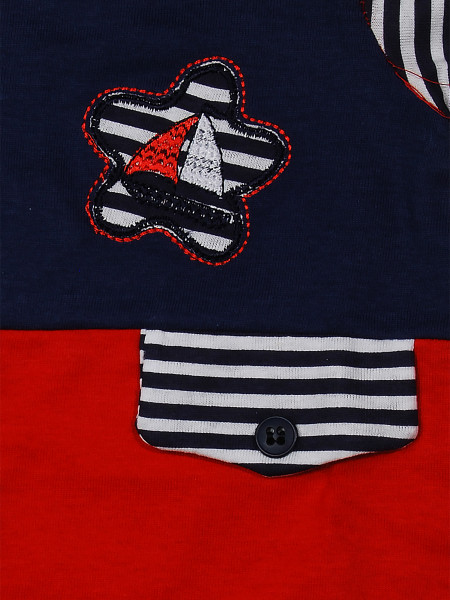 Striped summer cotton Romper. Colour red, size 1-3 months 2