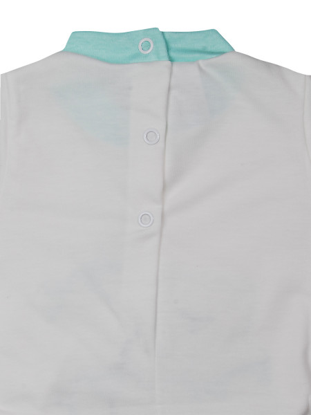 Romper hopla creamy white pony. Colour green, size 1-3 months 3