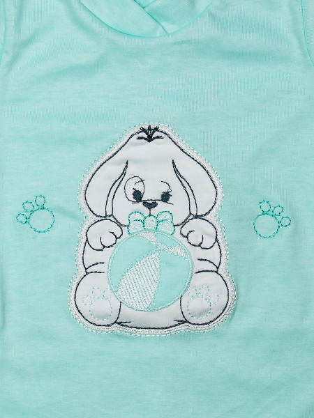 Doggy Romper and 100% cotton ball. Colour green, size 1-3 months 2