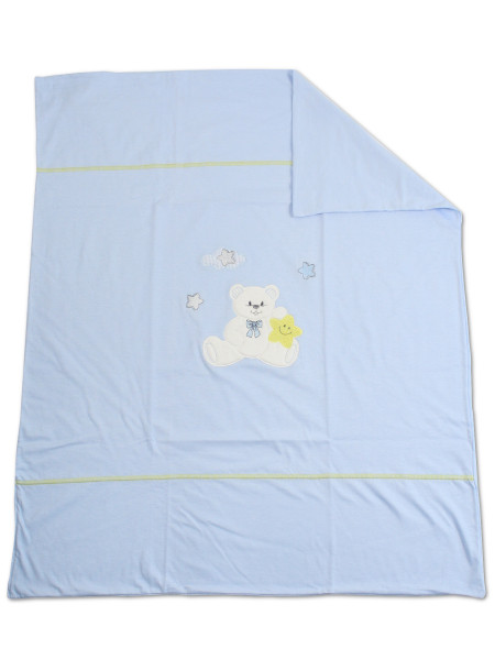 100% cotton baby bear star double face stroller cover. Colour light blue, one size Light blue One size