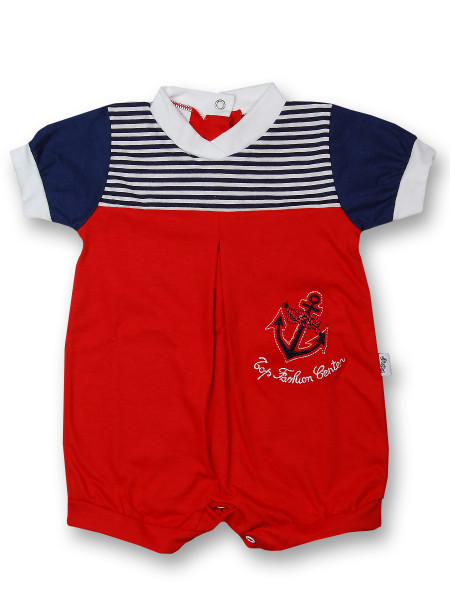 Romper top fashion center. Colour red, size 1-3 months Red Size 1-3 months