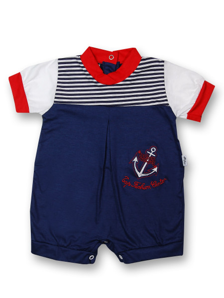 Romper top fashion center. Colour blue, size 1-3 months Blue Size 1-3 months