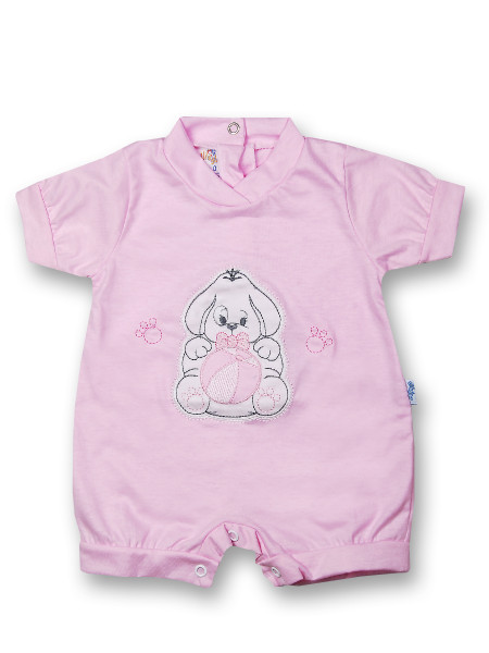 Doggy Romper and 100% cotton ball. Colour pink, size 0-1 month Pink Size 0-1 month