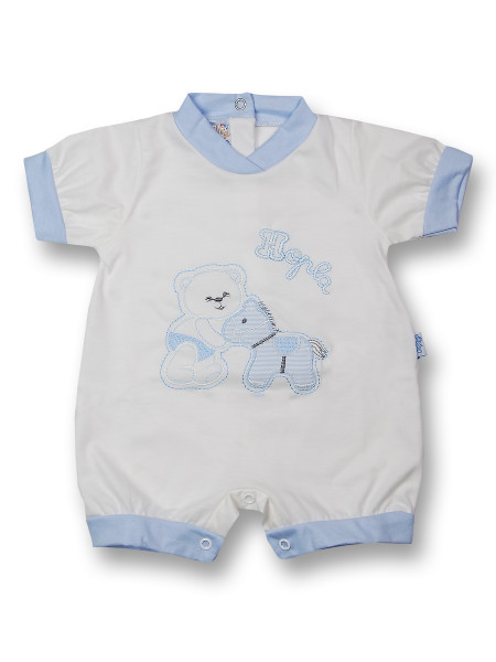 Romper hopla creamy white pony. Colour light blue, size 0-1 month Light blue Size 0-1 month