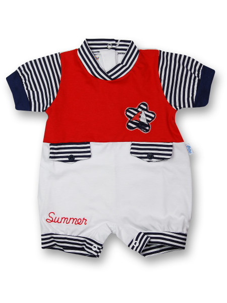 Striped summer cotton Romper. Colour white, size 3-6 months White Size 3-6 months