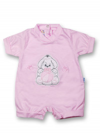 Doggy Romper and 100% cotton ball. Colour pink, size 1-3 months