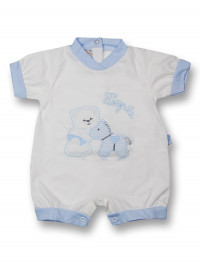 Romper hopla creamy white pony. Colour light blue, size 0-1 month