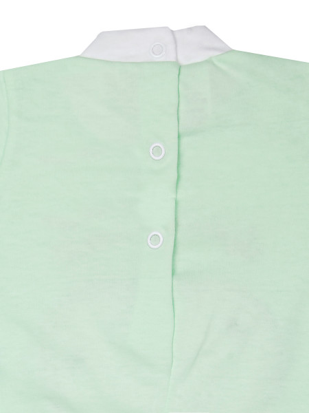 Baby footie windows of love!!!! cotton jersey. Colour pistacchio green, size 1-3 months 3