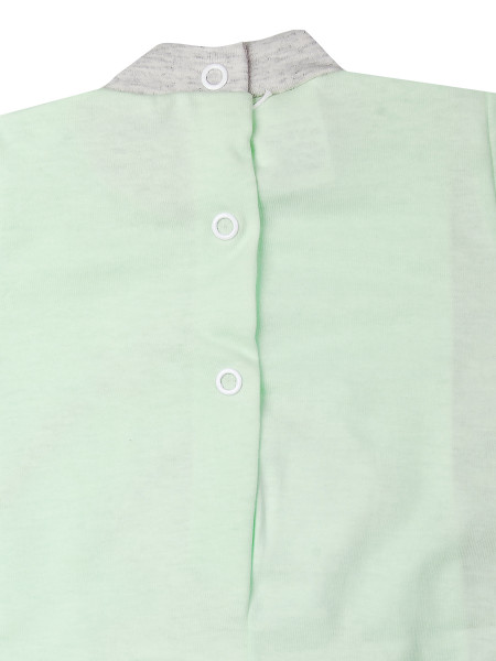 Cotton baby footie, milk makes milk grow. Colour pistacchio green, size 1-3 months 3