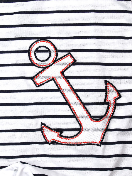 Newborn baby romper and 100% cotton stripes. Colour white, size 1-3 months 2