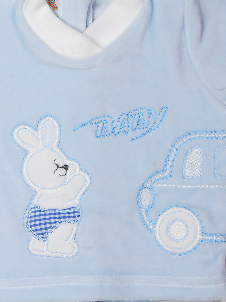 Baby outfit 2 pcs Baby rabbit & car. Colour light blue, size 0-1 month 2