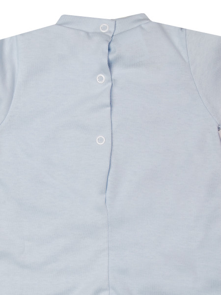 Baby footie cotton pastry. Colour light blue, size 0-3 months 3