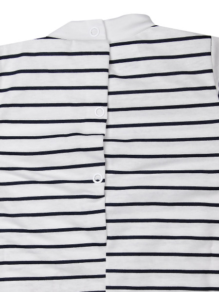 Newborn baby romper and 100% cotton stripes. Colour white, size 1-3 months 3