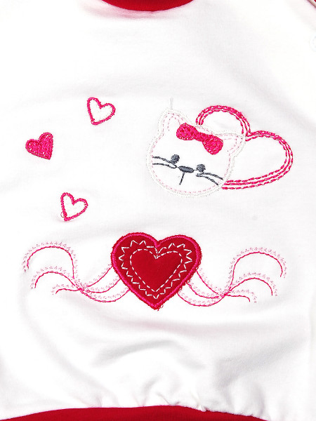 Baby outfit kitten love. Colour black cherry, size 9-12 months 2