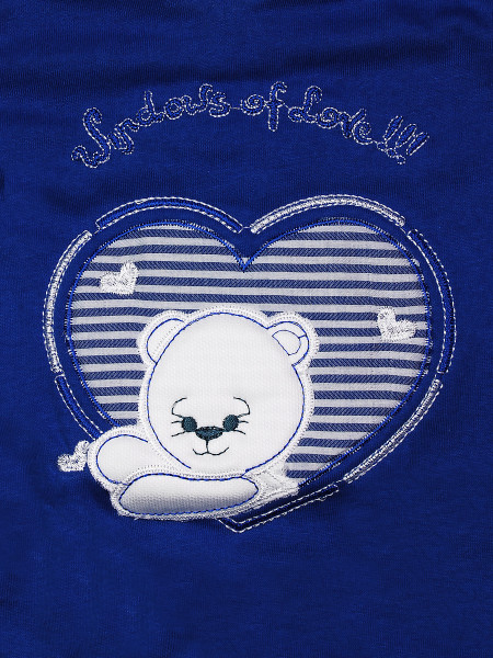 Baby footie windows of love!!!! cotton jersey. Colour light blue, size 3-6 months 2