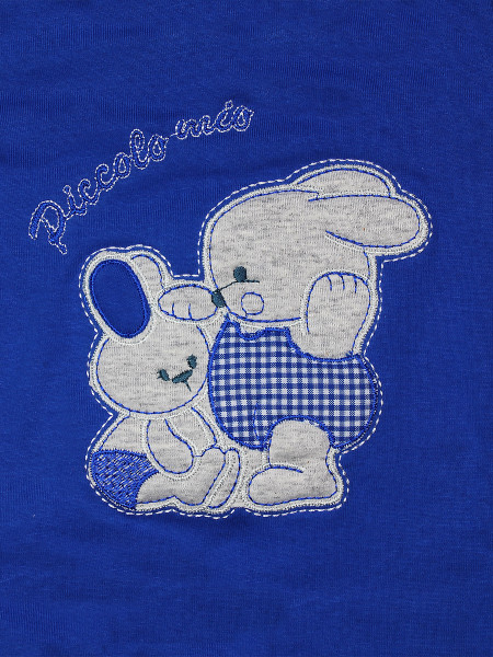 Cotton baby footie My little bunny rabbit. Colour light blue, size 3-6 months 2