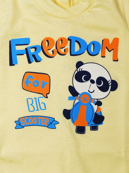 Baby footie baby freedom in cotton, color. Colour yellow, size 3-6 months 2
