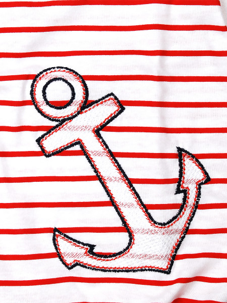 Newborn baby romper and 100% cotton stripes. Colour red, size 1-3 months 2