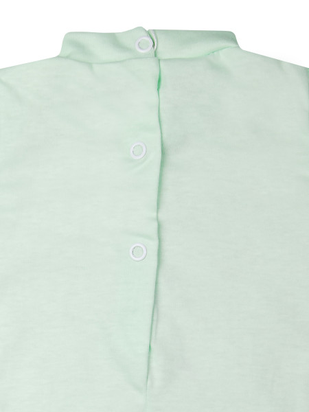 Cotton baby footie baby bear with mom. Colour pistacchio green, size 3-6 months 3
