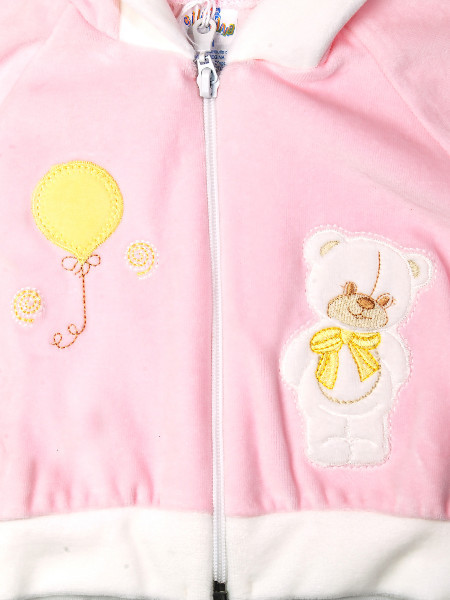 Outfit 2 pieces chenille bear balloon. Colour pink, size 9-12 months 2