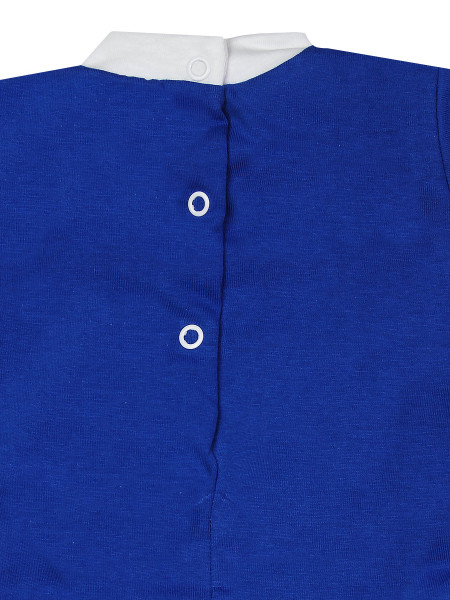 Baby footie windows of love!!!! cotton jersey. Colour light blue, size 3-6 months 3