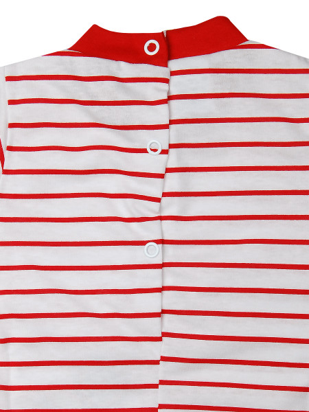 Newborn baby romper and 100% cotton stripes. Colour red, size 1-3 months 3
