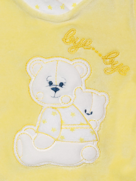 Baby outfit chenille bye bye. Colour yellow, size 1-3 months 2