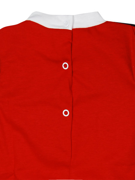 Romper newborn baby boat in a flower with stripes. Colour red, size 3-6 months 3