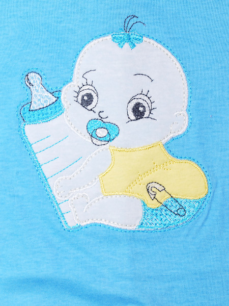 Baby Footie Baby: I'll get the baby bottle. Colour turquoise, size 6-9 months 2
