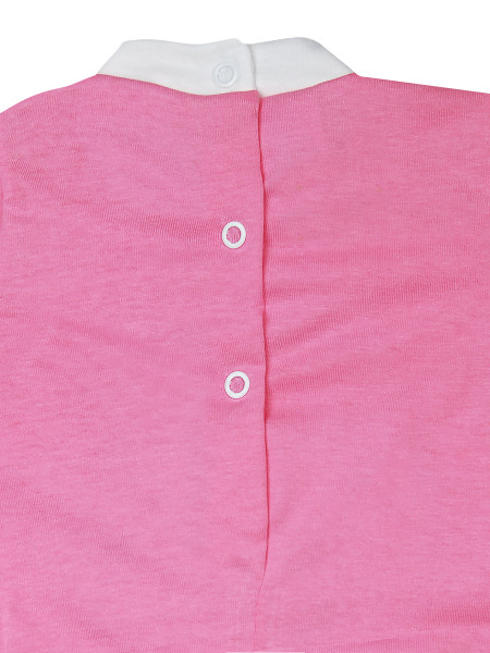 Baby footie windows of love!!!! cotton jersey. Colour coral pink, size 1-3 months 3