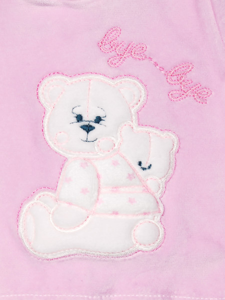 Baby outfit chenille bye bye. Colour pink, size 0-1 month 2