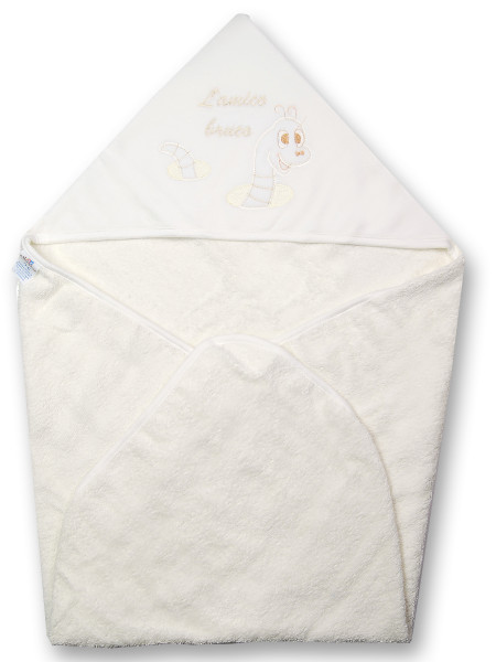Newborn baby triangle bathrobe sponge the caterpillar friend. Colour creamy white, one size Creamy white One size