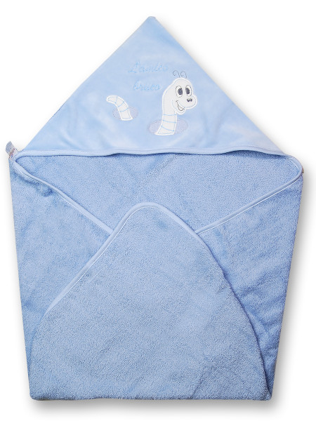Newborn baby triangle bathrobe sponge the caterpillar friend. Colour light blue, one size Light blue One size