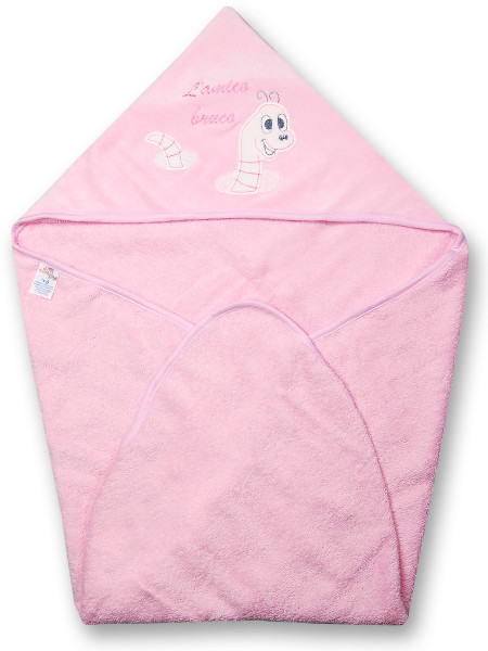Newborn baby triangle bathrobe sponge the caterpillar friend. Colour pink, one size Pink One size