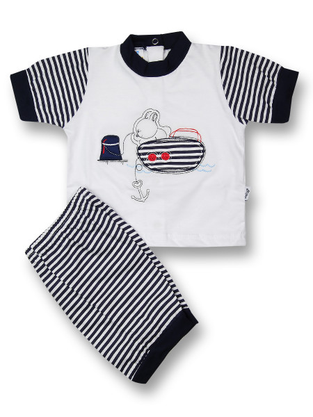 Baby outfit we dock half sleeves. Colour blue, size 1-3 months Blue Size 1-3 months