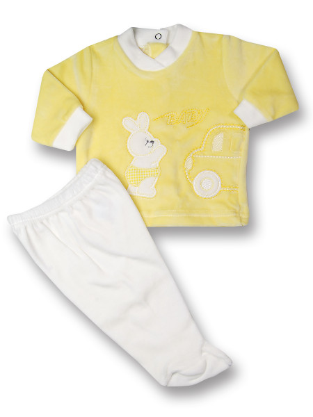 Baby outfit 2 pcs Baby rabbit & car. Colour yellow, size 1-3 months Yellow Size 1-3 months