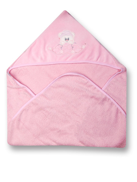 Triangle bathrobe sleep among clouds in terry towel. Colour pink, one size Pink One size