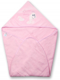 Newborn baby triangle bathrobe sponge the caterpillar friend. Colour pink, one size