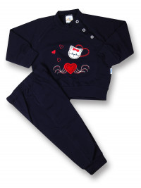 Baby outfit kitten love. Colour blue, size 3-6 months