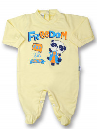 Baby footie baby freedom in cotton, color. Colour yellow, size 6-9 months