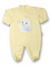 Baby Footie Baby: I'll get the baby bottle. Colour yellow, size 0-3 months