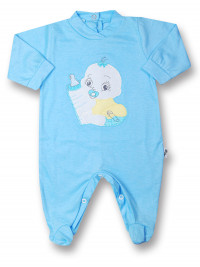 Baby Footie Baby: I'll get the baby bottle. Colour turquoise, size 3-6 months
