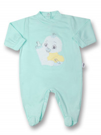 Baby Footie Baby: I'll get the baby bottle. Colour green, size 0-3 months