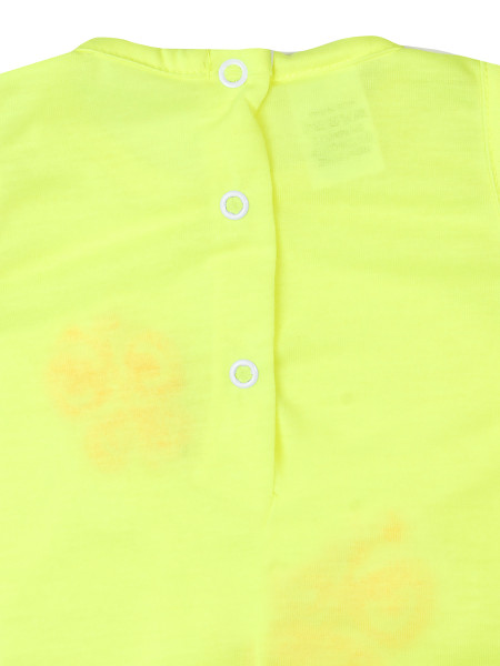 Romper newborn baby sleeveless butterflies, in cotton. Colour yellow, size 1-3 months 2