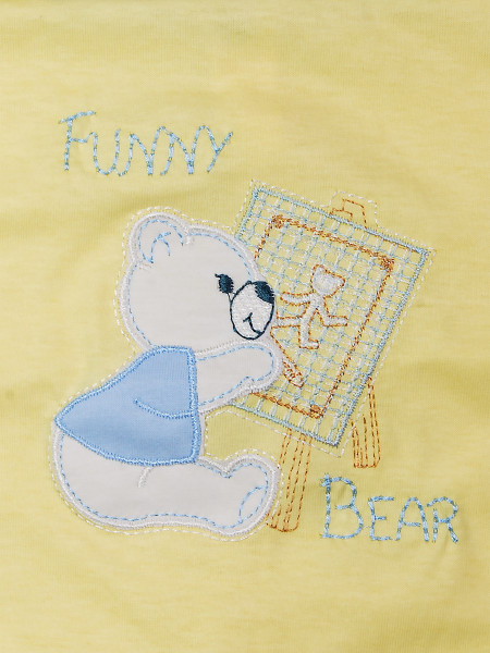 romper baby bear cotton painter. Colour light blue, size 3-6 months 2