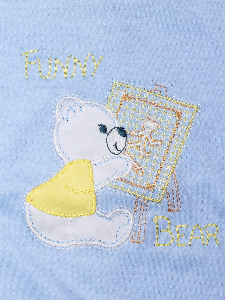 romper baby bear cotton painter. Colour light blue, size 0-1 month 2