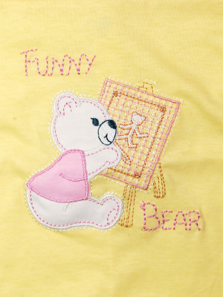 romper baby bear cotton painter. Colour pink, size 1-3 months 2