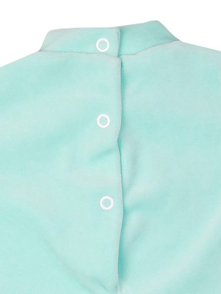 baby footie chenille balloon bunny rabbit. Colour green, size first days 3